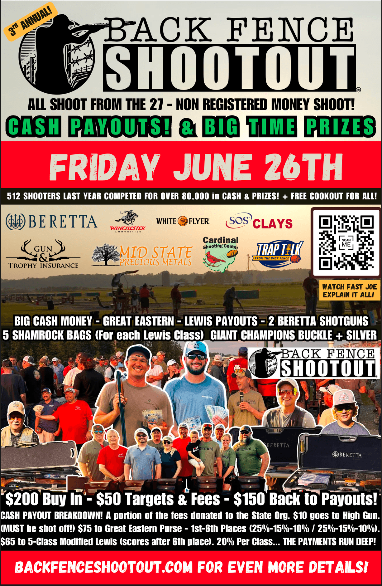 Back Fence Shootout 2025 Event Flyer